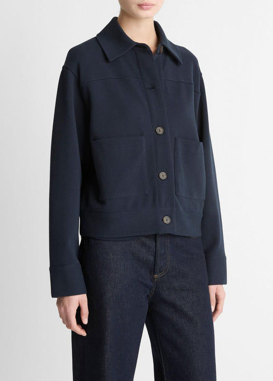Double-Face Cropped Jacket in Jackets | VINCE Women