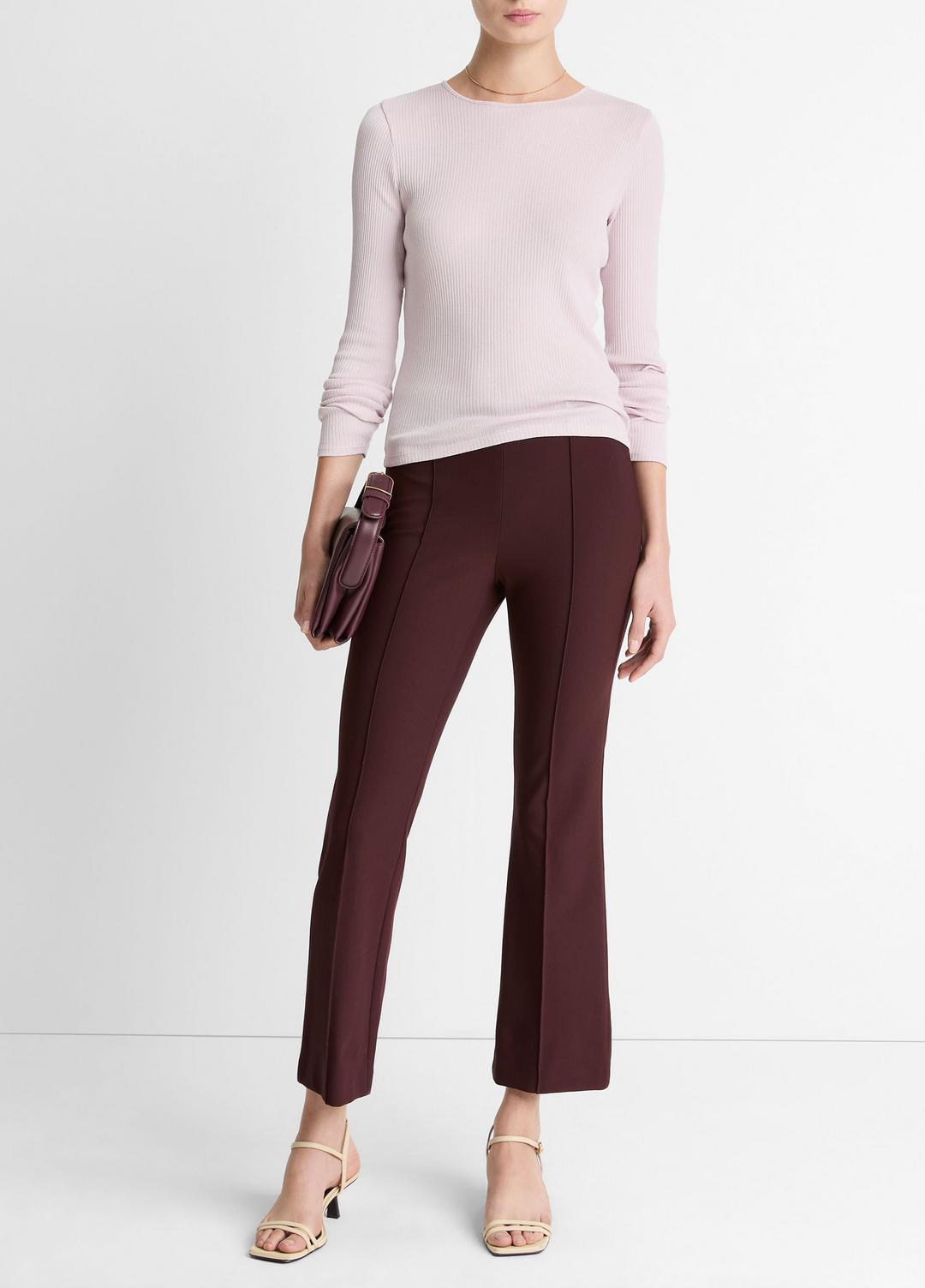 Ribbed Pima Cotton Long-Sleeve T-Shirt in Long Sleeve | VINCE Women
