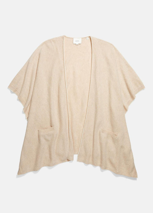 Tipped Jersey-Knit Cashmere Cape in Sweaters | VINCE Women