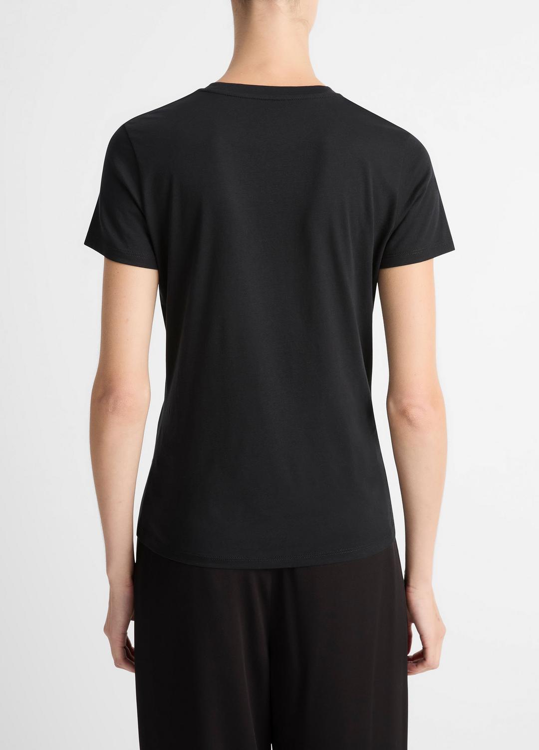 Essential Pima Cotton Crew Neck T-Shirt in Short Sleeve | VINCE Women