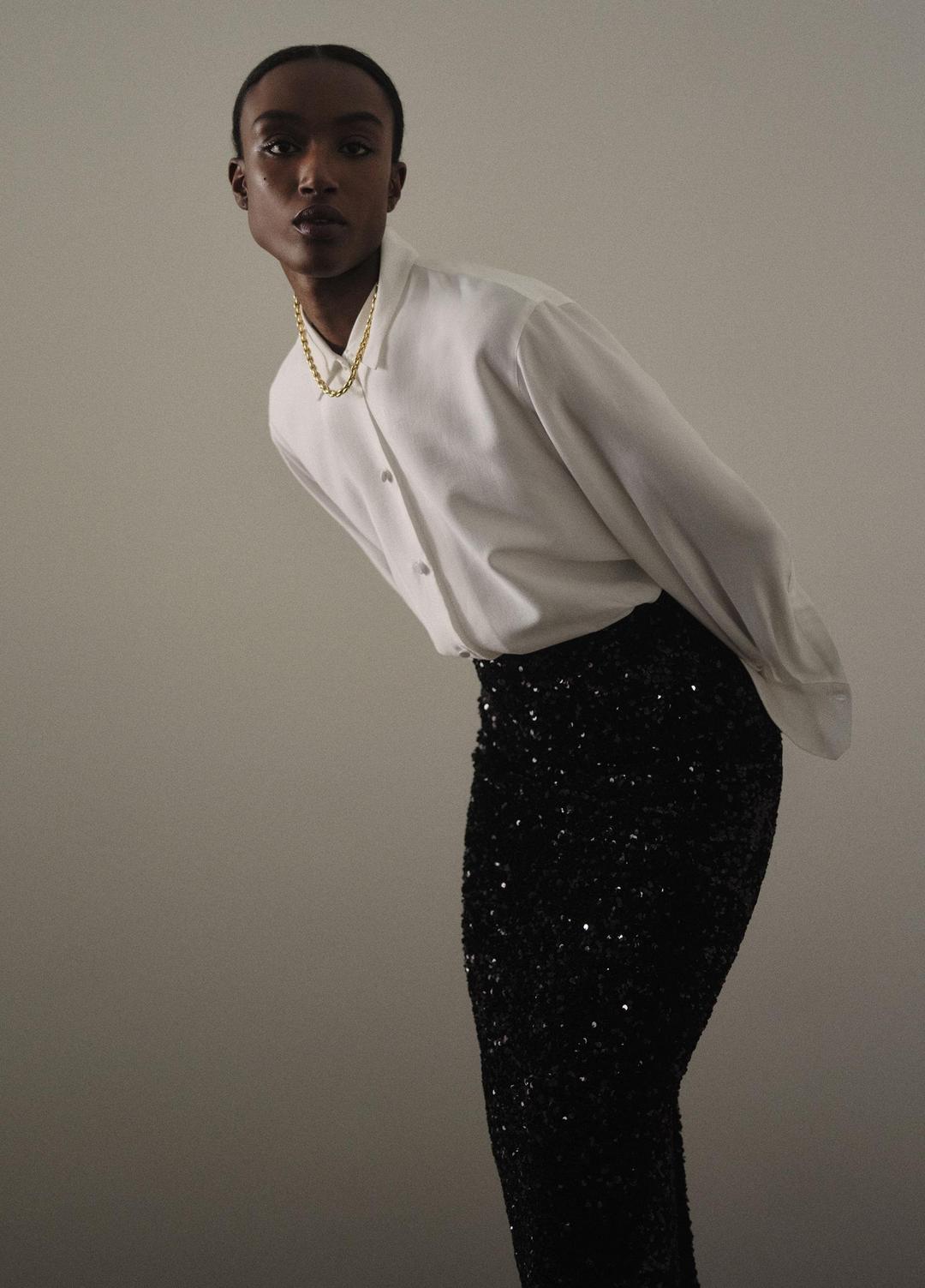 Sequined Velvet Column Skirt in Skirts | VINCE Women