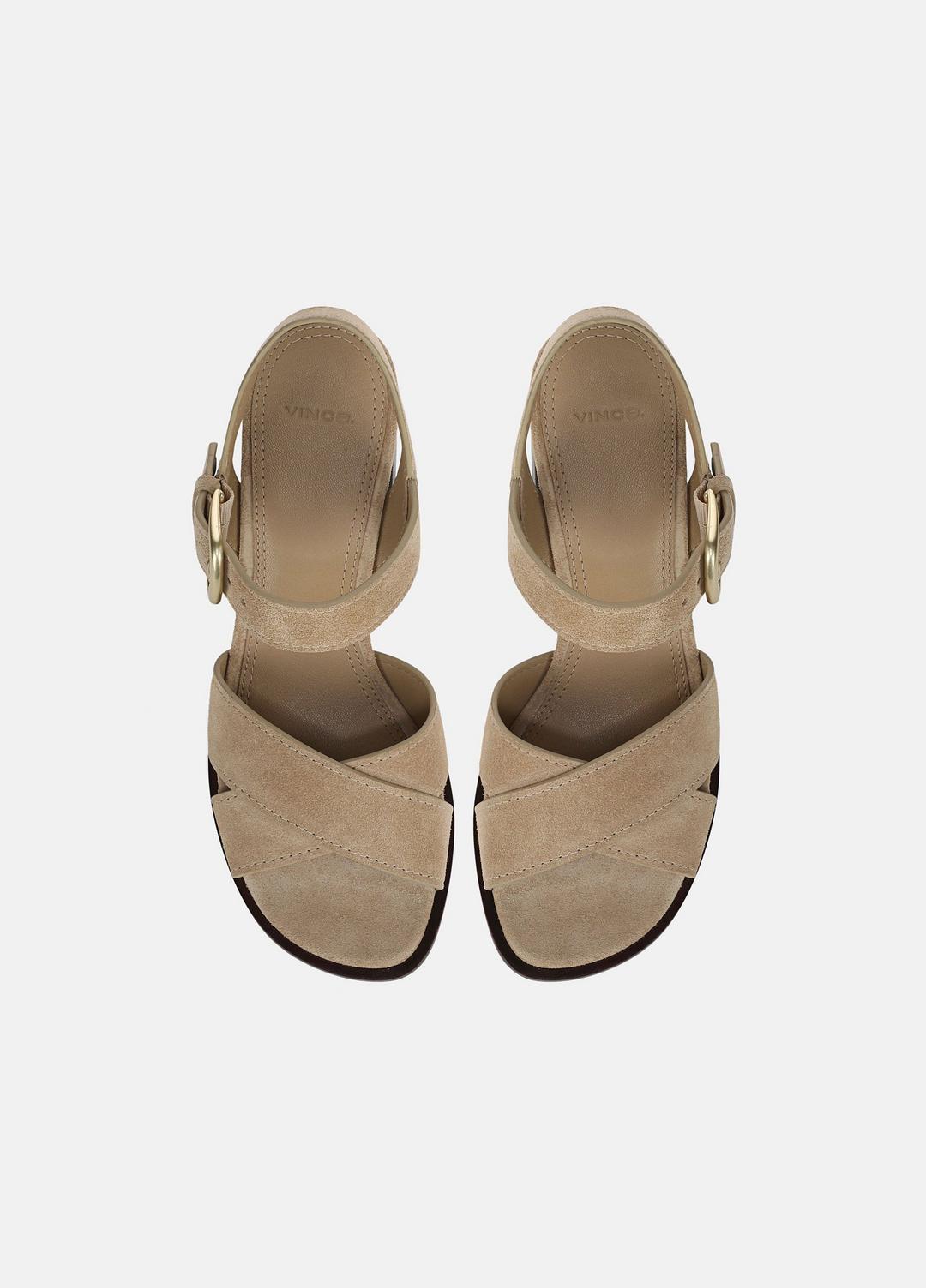 Salma Suede Heeled Sandal in Heels | VINCE Women