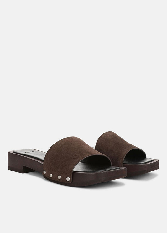 Barbara Leather Slide Sandal in Sandals | VINCE Women