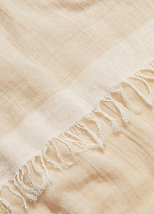 Border-Stripe Cotton Scarf in Scarves & Hats | VINCE Women