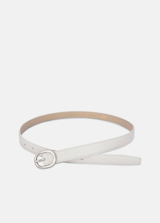 Women’s 20mm Stitched Lizard-Embossed Leather Belt in Belts | VINCE Women