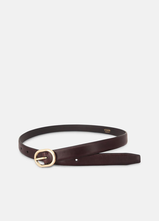 Women's 20mm Spazzolato Leather Belt in Belts | VINCE Women
