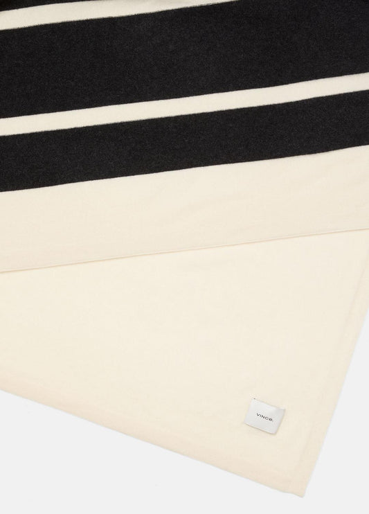 Cashmere Jersey Stripe Throw in Pillows & Blankets | VINCE Women