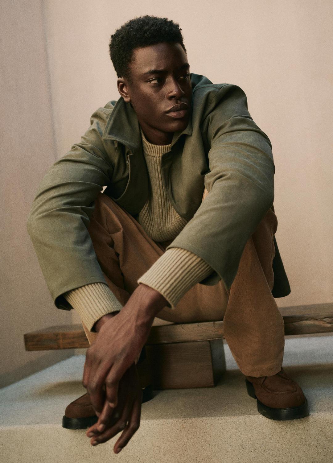Italian Peached Stretch-Cotton Jacket in Jackets | VINCE Men