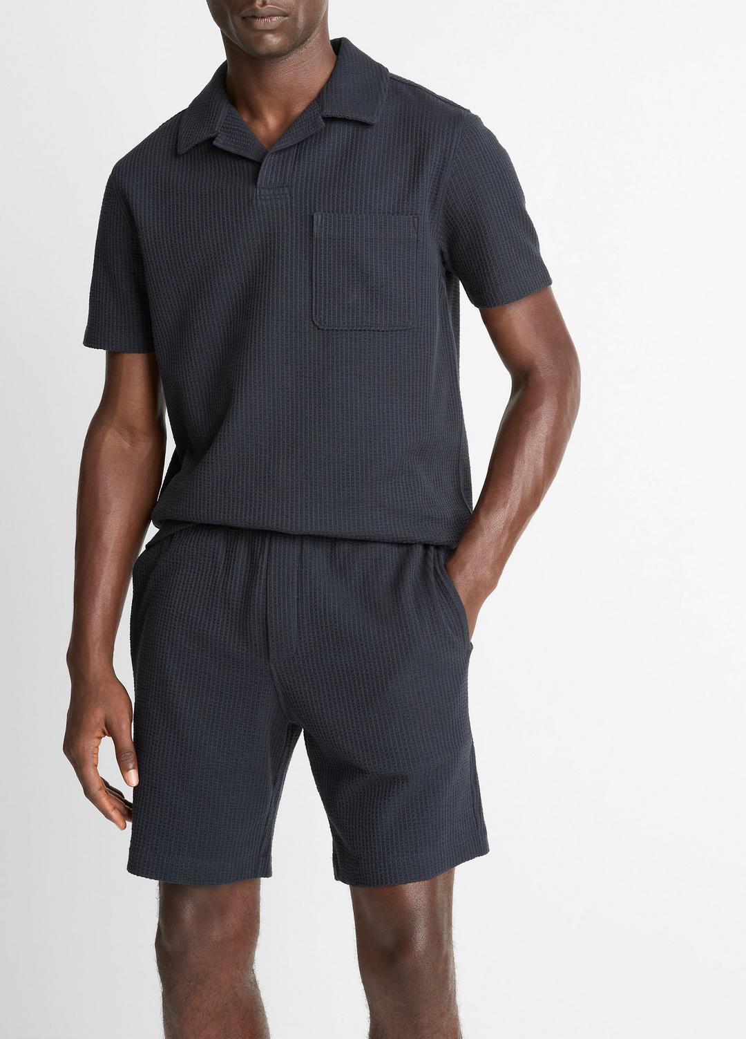 Seersucker-Knit Stretch-Cotton Short in Shorts | VINCE Men
