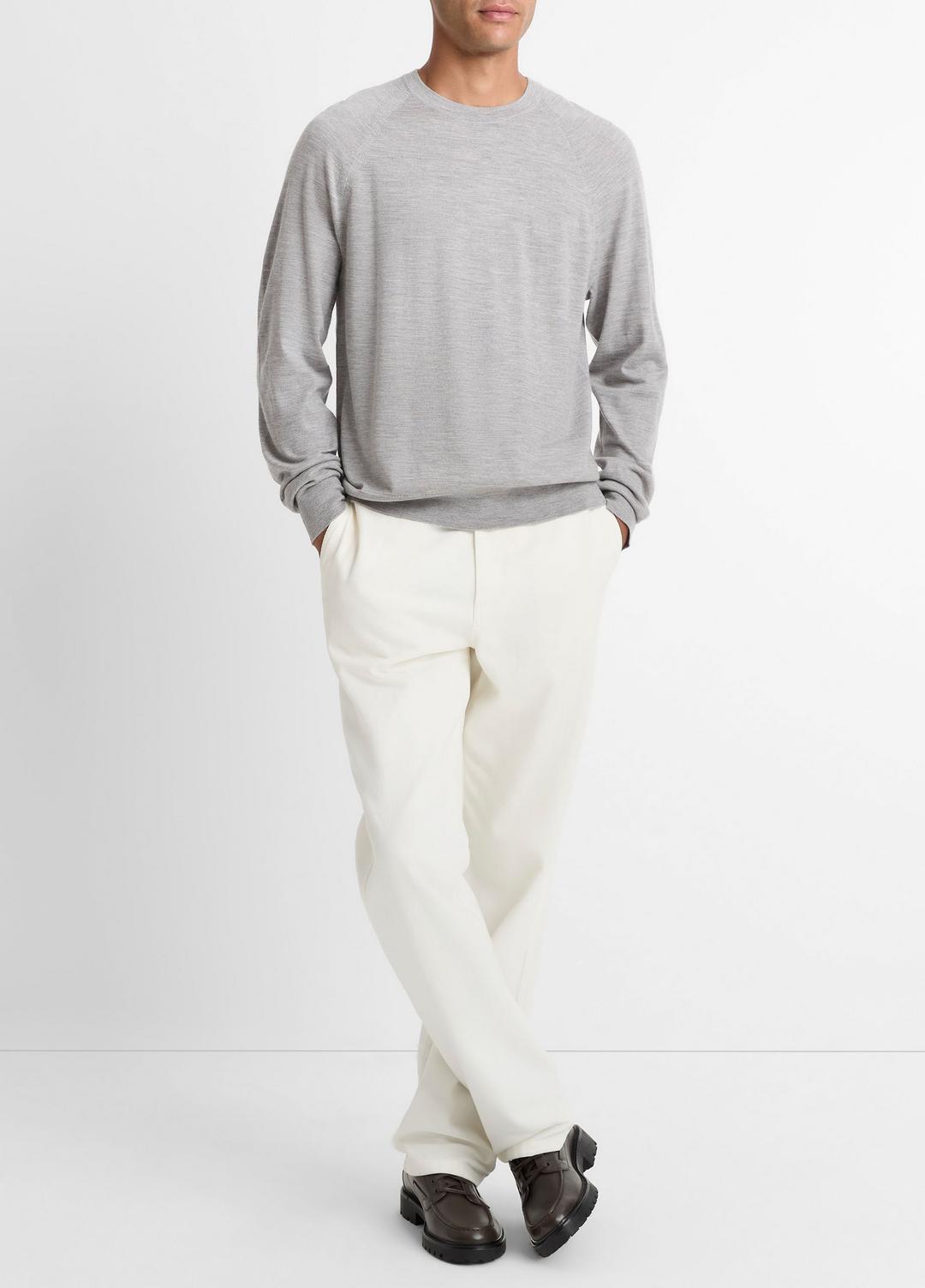 Featherweight Wool-Cashmere Crew Neck Sweater in Crew Neck | VINCE Men
