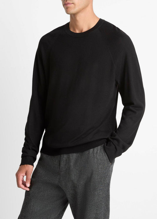 Featherweight Wool-Cashmere Crew Neck Sweater in Crew Neck | VINCE Men