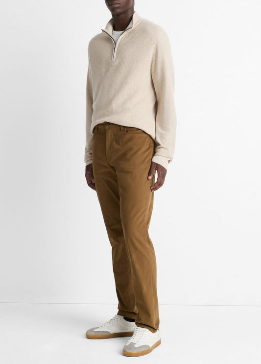 Dylan Slim 5-Pocket Peached Stretch-Cotton Pant in Trousers | VINCE Men