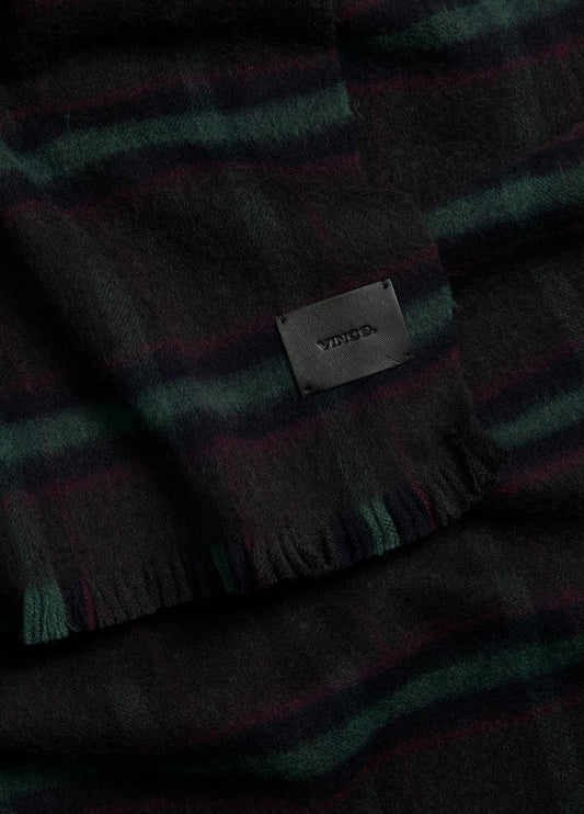Brushed Holme Plaid Wool Scarf in Scarves & Hats | VINCE Men