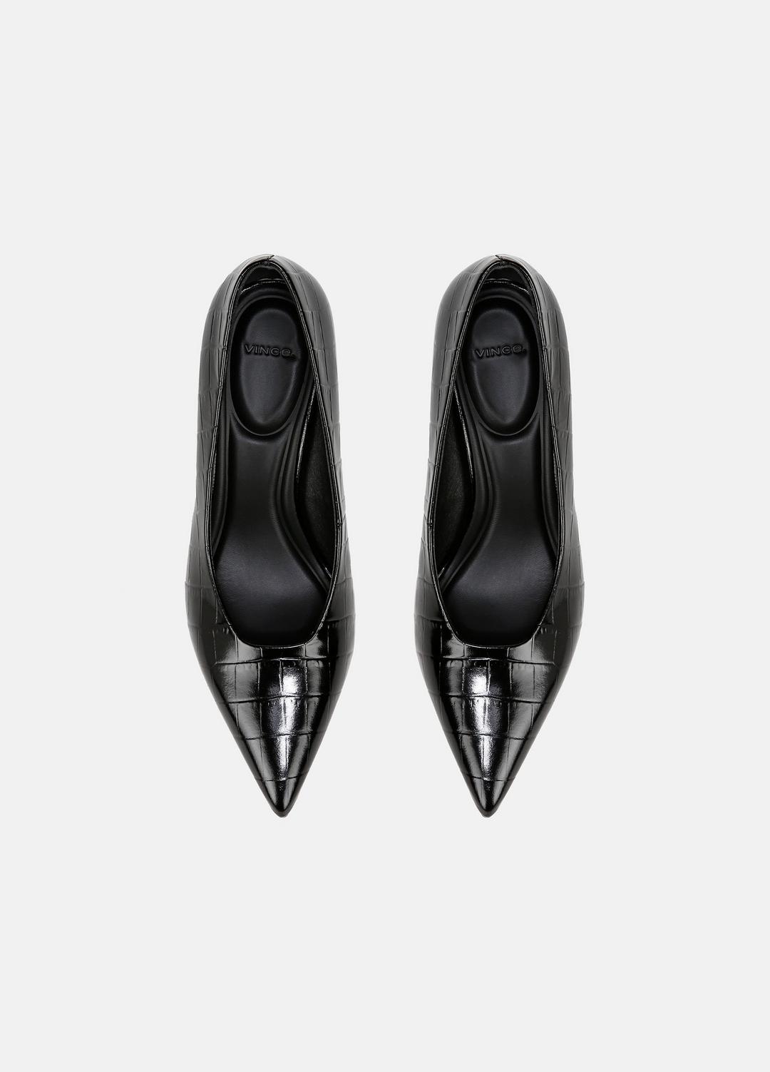 Diane Croc-Embossed Leather Pump in Shoes | VINCE Sale