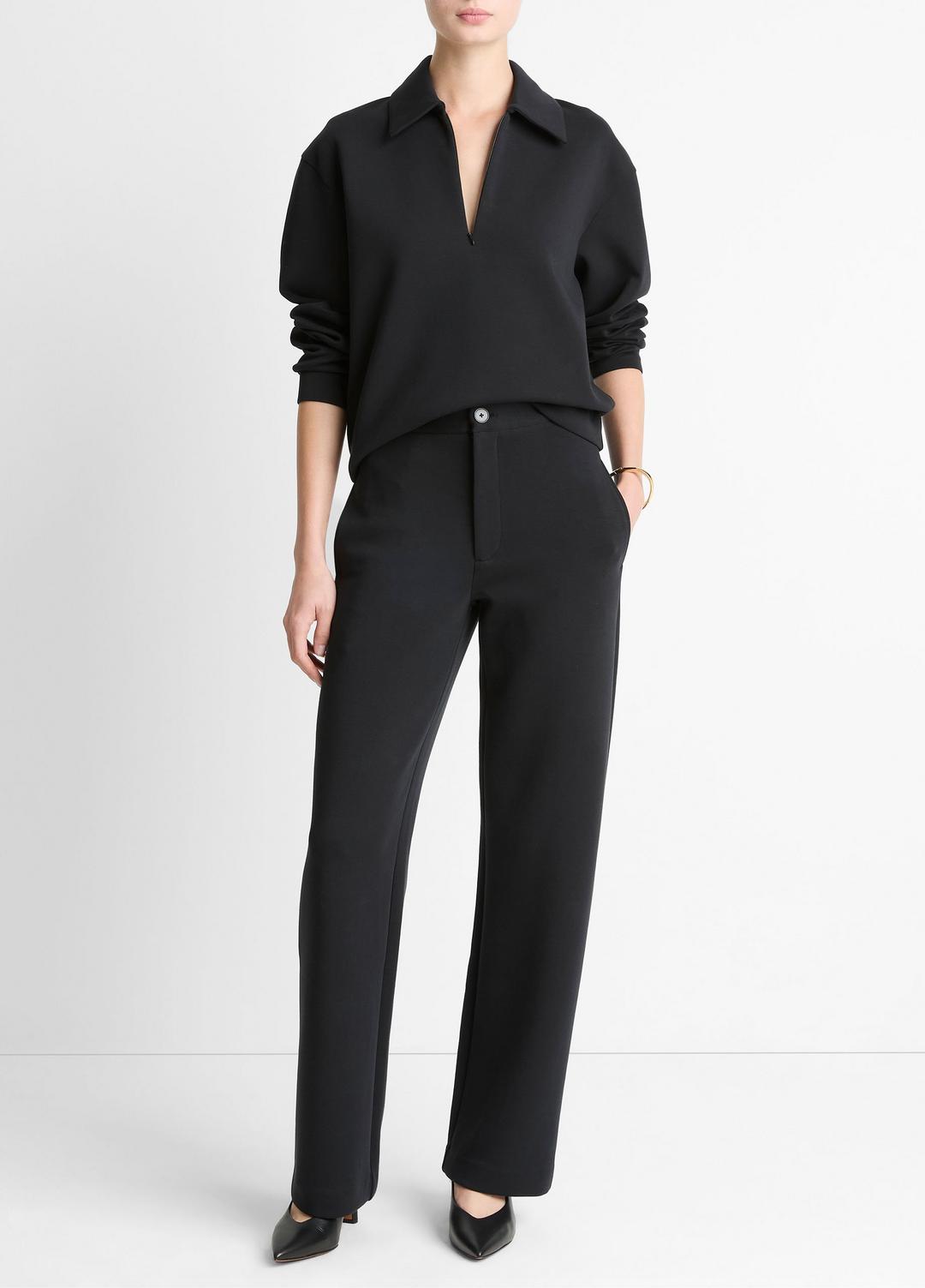 Cotton-Blend Trouser in Trousers | VINCE Women