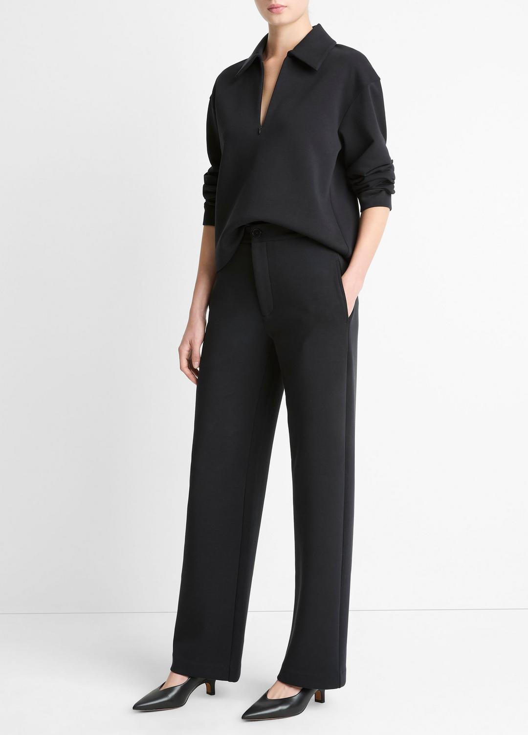 Cotton-Blend Trouser in Trousers | VINCE Women