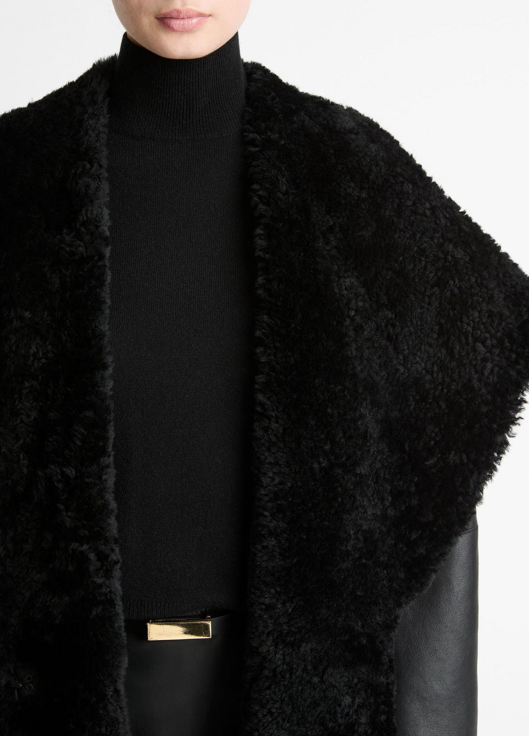 Shearling Hooded Jacket in Jackets | VINCE Women