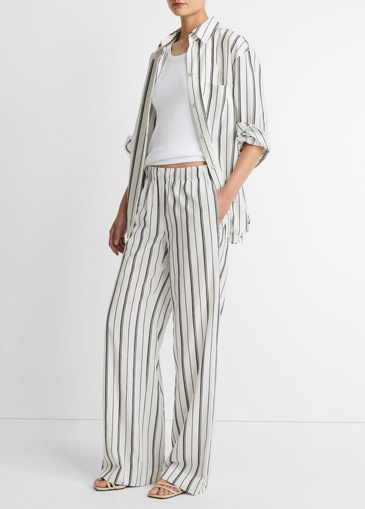 Resort Stripe Pull-On Pant in Wide Leg | VINCE Women