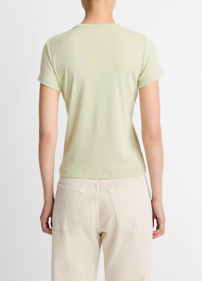 Pima Cotton-Blend '90s Shrunken T-Shirt in Short Sleeve | VINCE Women