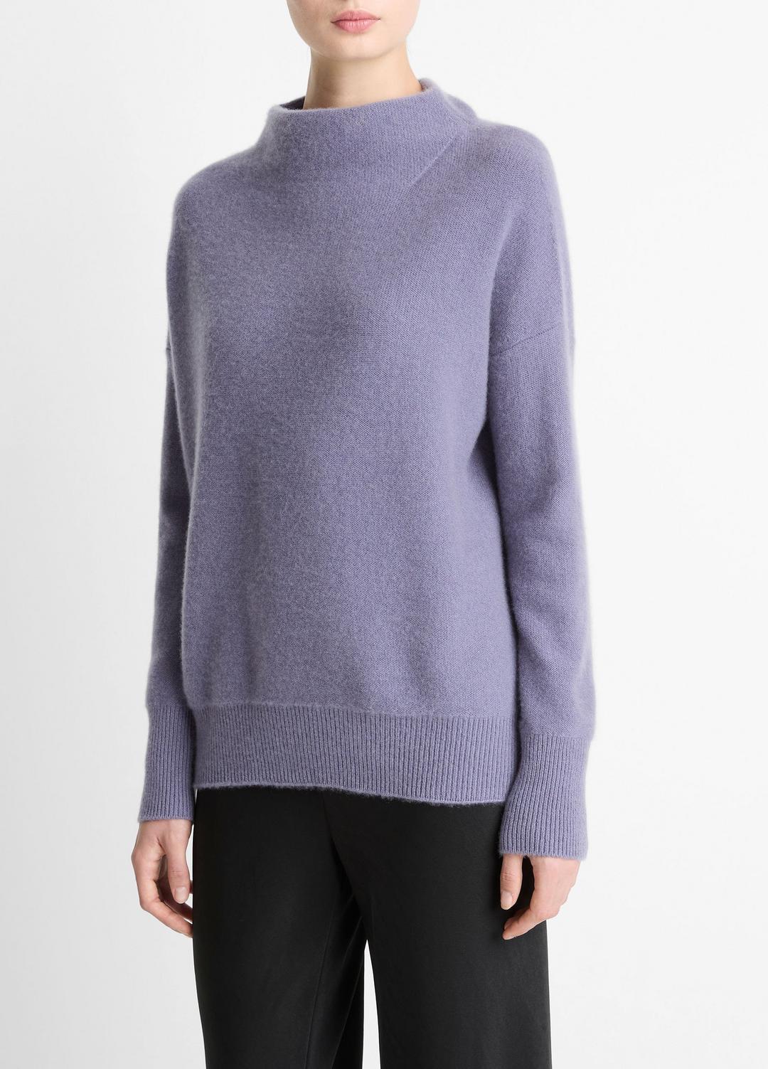 Plush Cashmere Funnel-Neck Sweater in Turtleneck | VINCE Women
