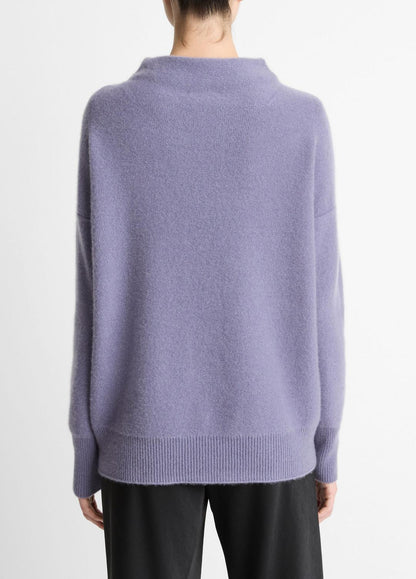 Plush Cashmere Funnel-Neck Sweater in Turtleneck | VINCE Women