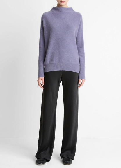 Plush Cashmere Funnel-Neck Sweater in Turtleneck | VINCE Women