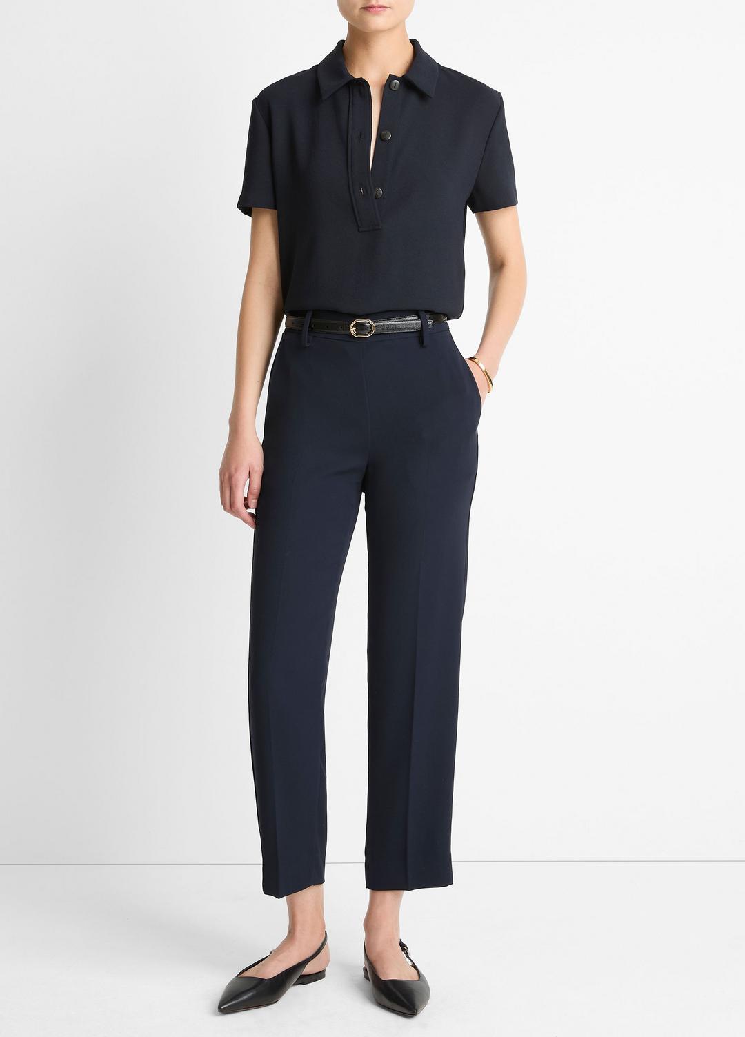 Crepe Tapered Pull-On Pant in Trousers | VINCE Women