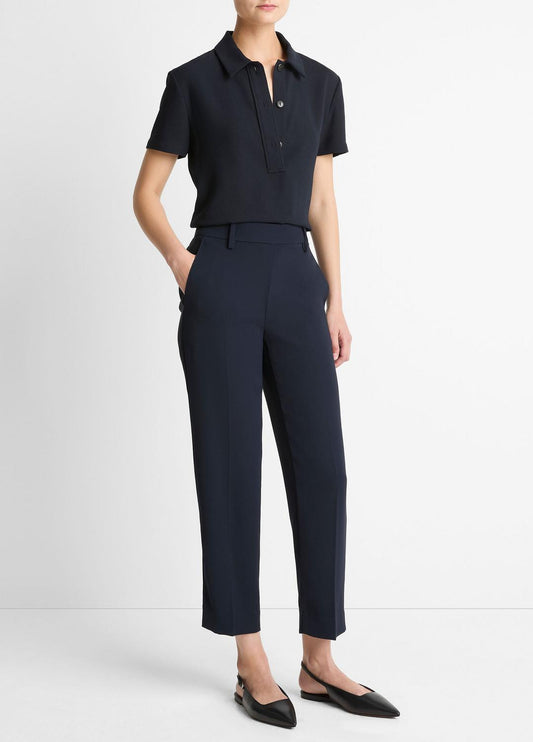 Crepe Tapered Pull-On Pant in Trousers | VINCE Women