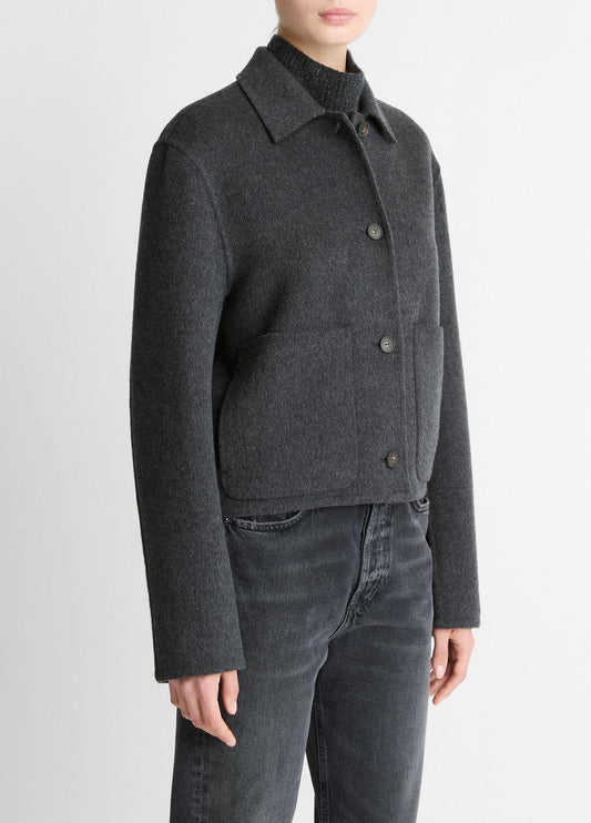 Wool & Cashmere-Blend Short Jacket in Jackets | VINCE Women