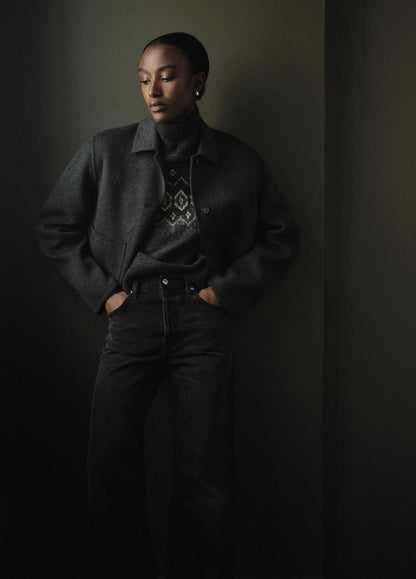 Wool & Cashmere-Blend Short Jacket in Jackets | VINCE Women