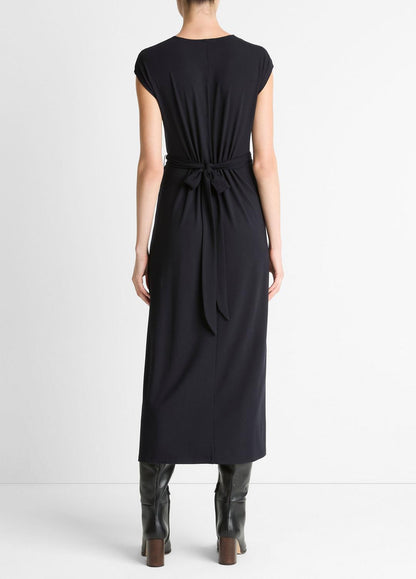 Jersey Wrap Midi Dress in Dresses | VINCE Women