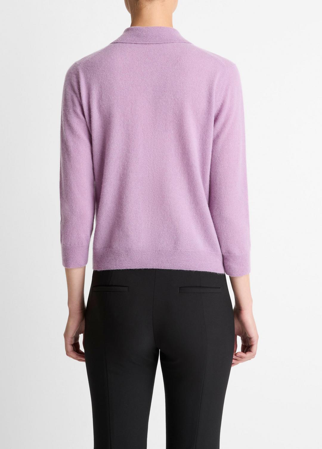 Cashmere-Silk Polo Sweater in Cashmere | VINCE Women