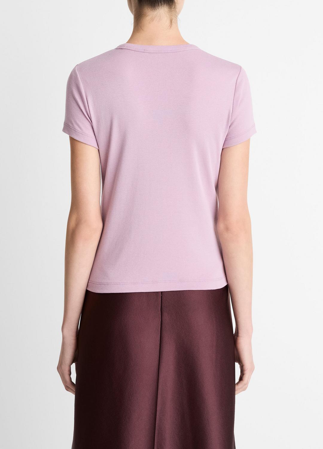 Pima Cotton-Blend '90s Shrunken T-Shirt in Short Sleeve | VINCE Women