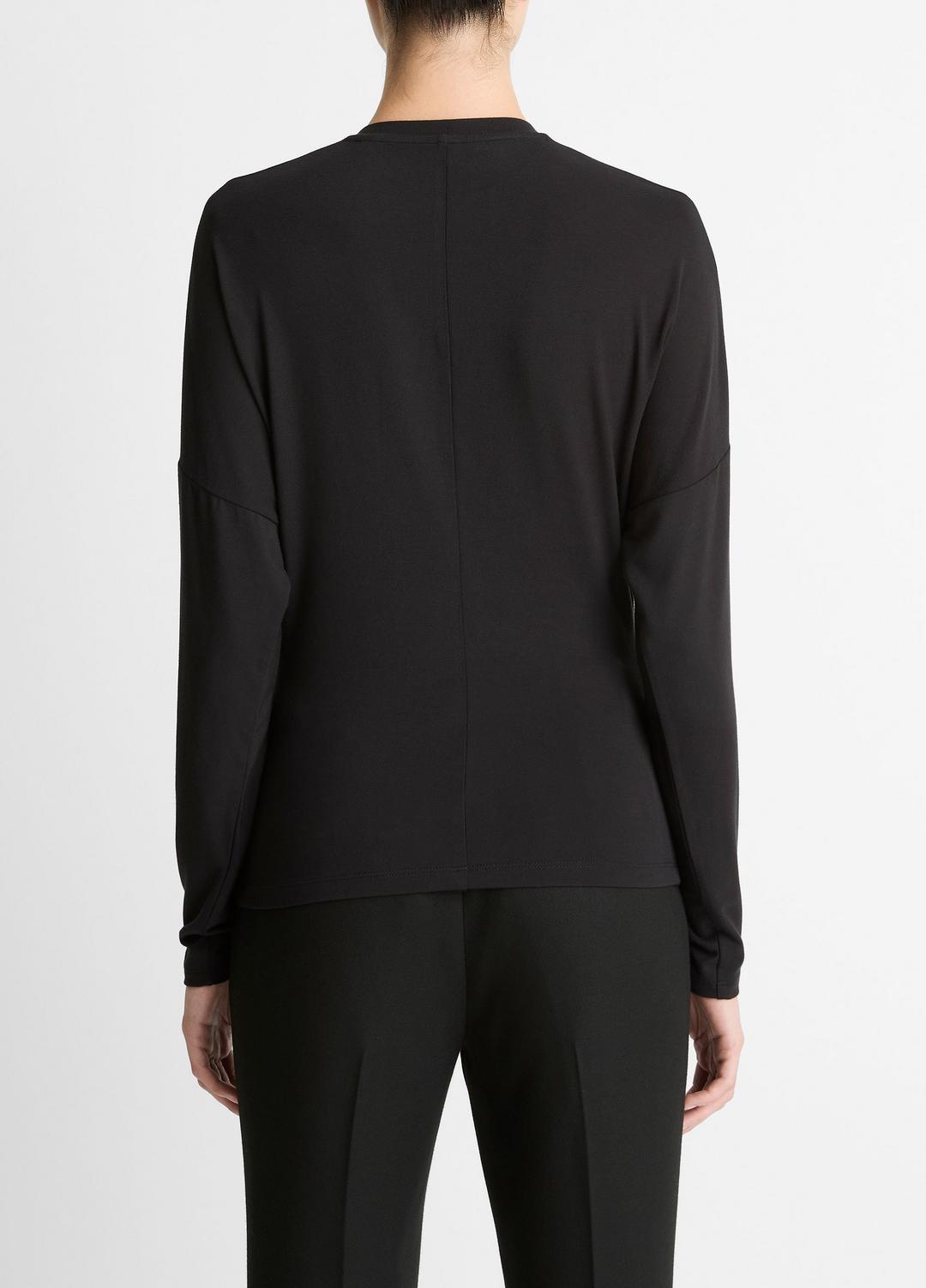 Fixed-Drape Long-Sleeve T-Shirt in Long Sleeve | VINCE Women