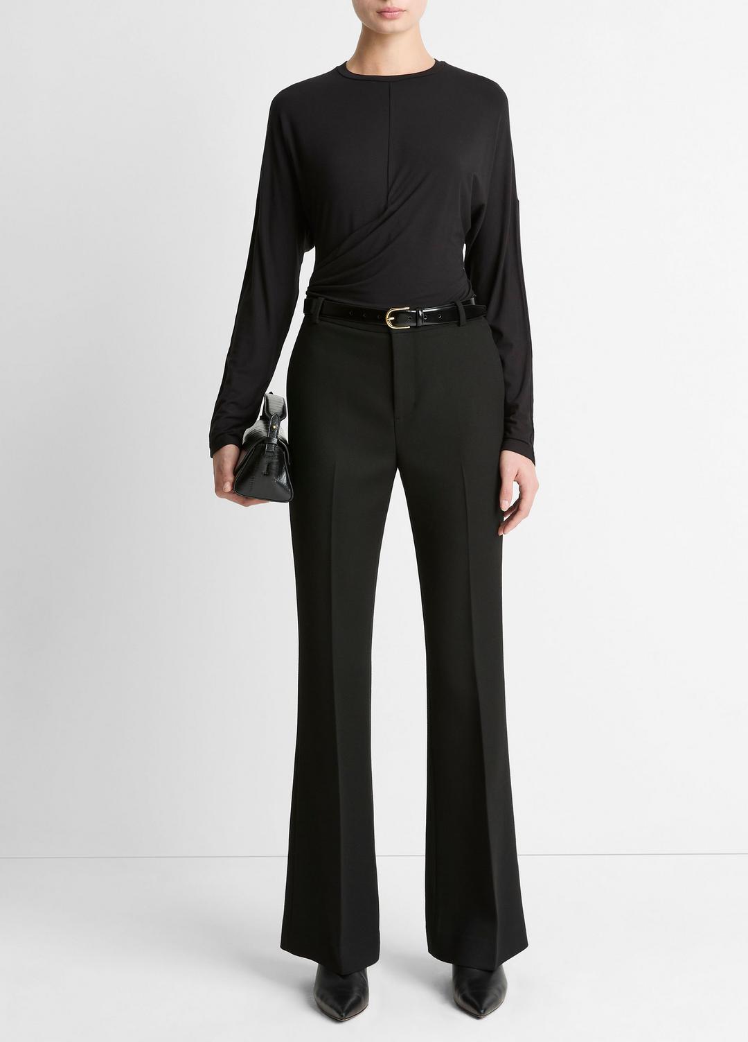 Fixed-Drape Long-Sleeve T-Shirt in Long Sleeve | VINCE Women