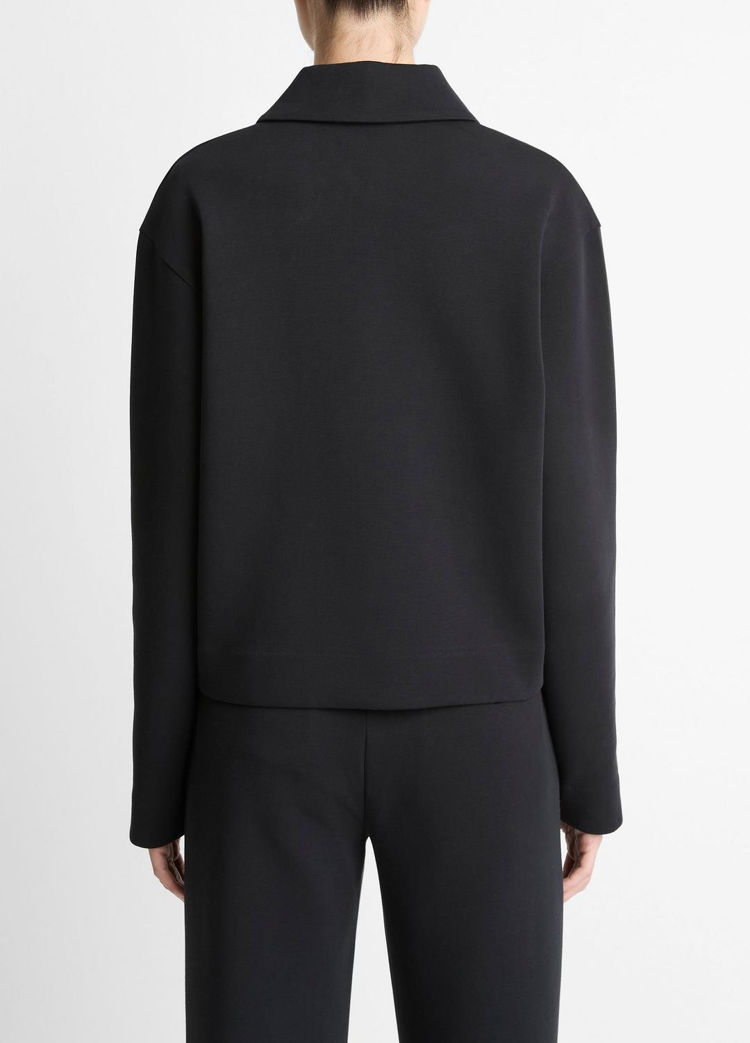 Cotton-Blend Half-Zip Pullover in Long Sleeve | VINCE Women