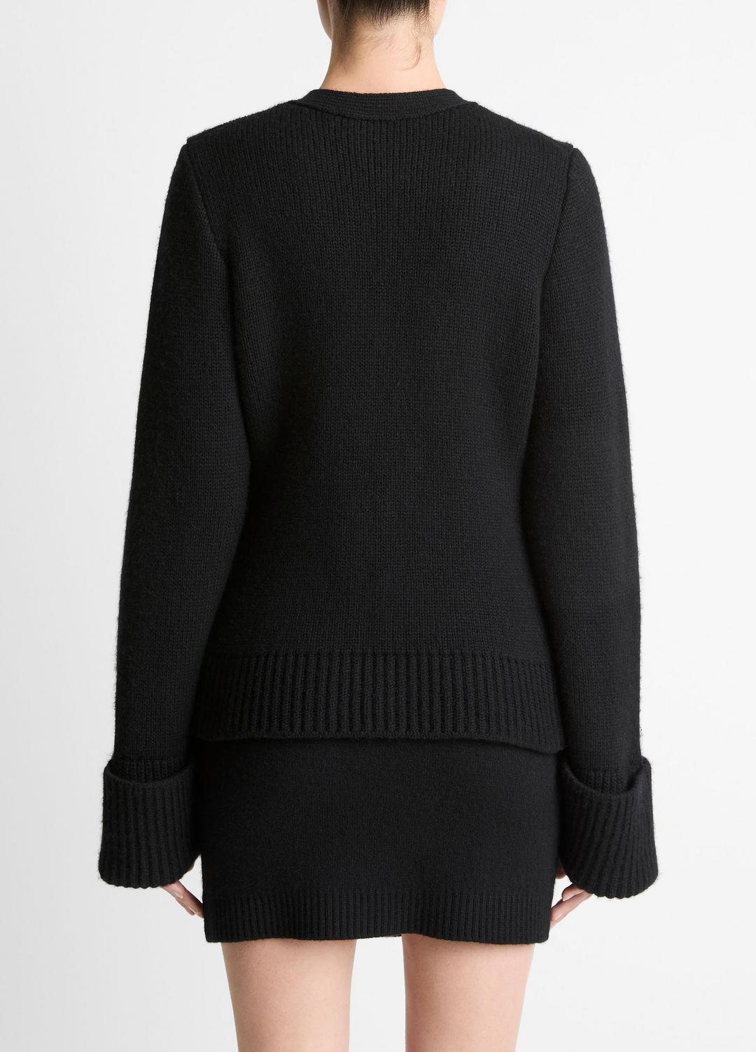 Double-Face Wool & Cashmere-Blend Cardigan in Cardigans | VINCE Women