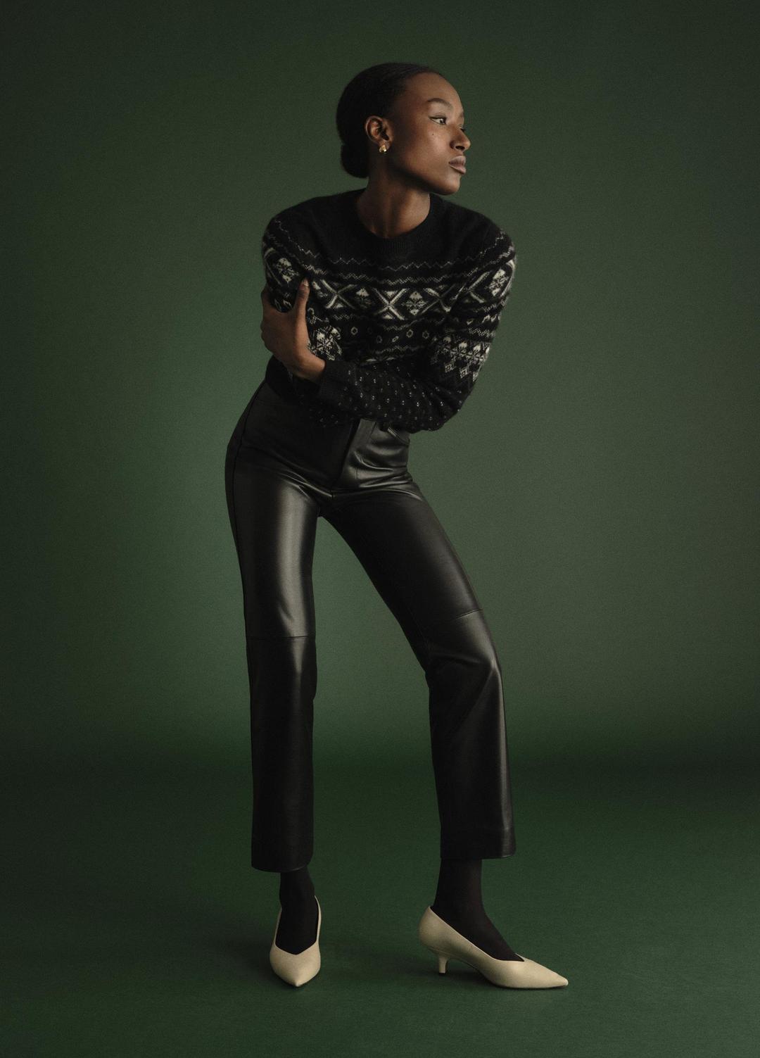 Fair Isle Plush Cashmere Sweater in Crew Neck | VINCE Women