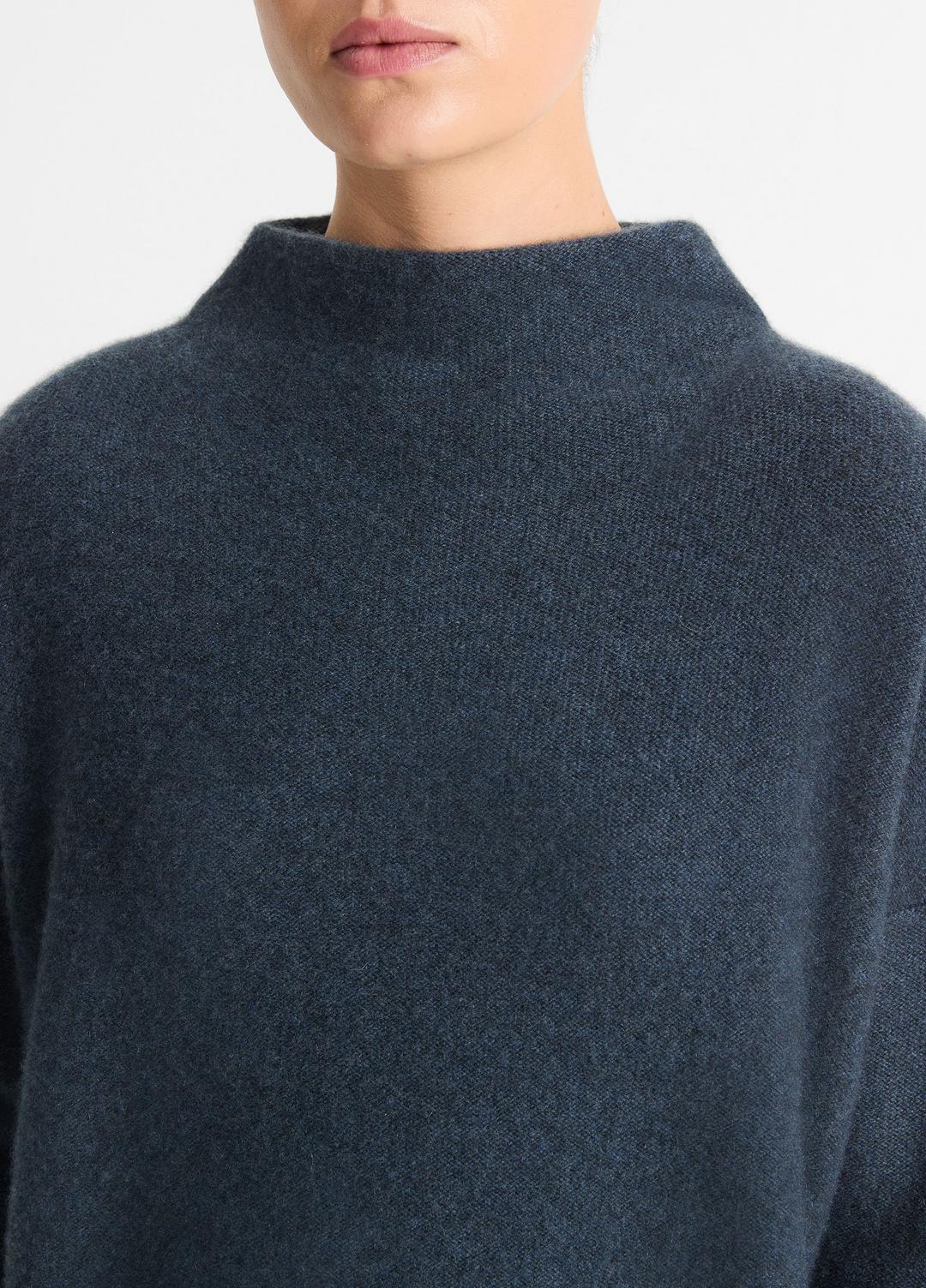 Plush Cashmere Funnel-Neck Sweater in Turtleneck | VINCE Women