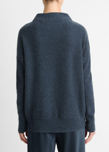 Plush Cashmere Funnel-Neck Sweater in Turtleneck | VINCE Women