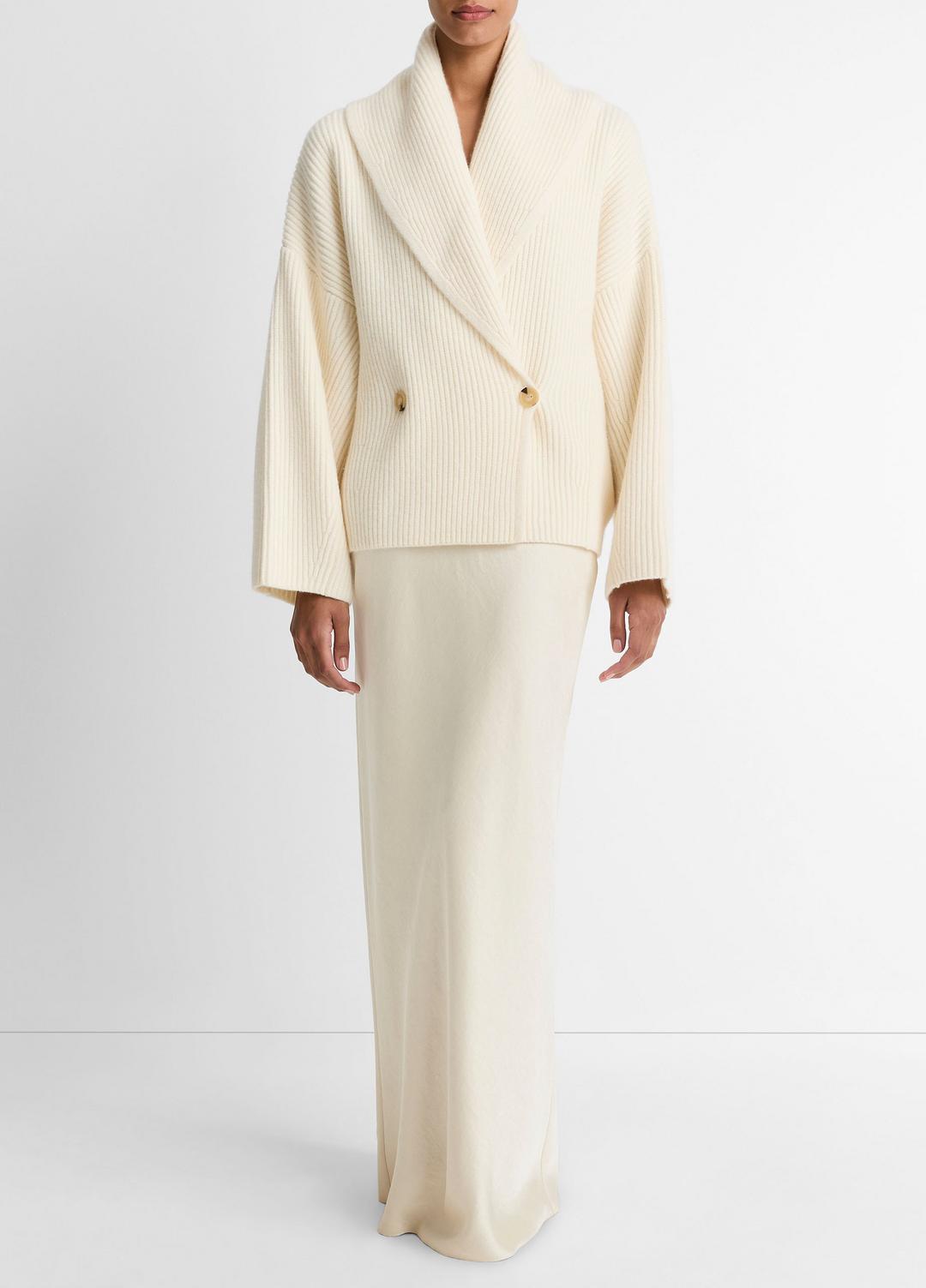 Wool-Blend Draped Sweater Coat in Sweaters | VINCE Women