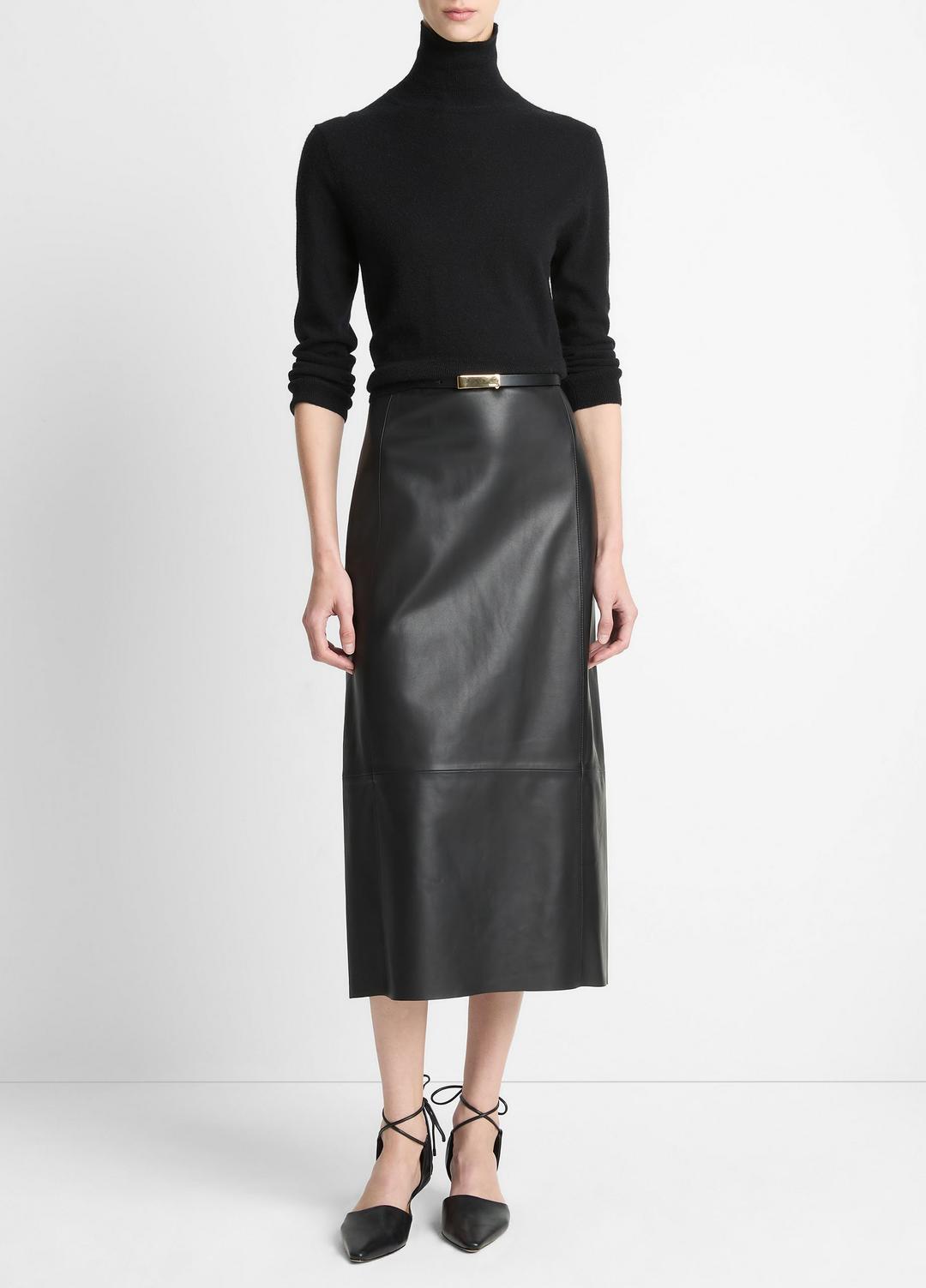 Cashmere-Silk Three-Quarter-Sleeve Mock-Neck Sweater in Turtleneck | VINCE Women