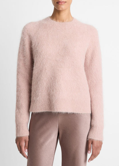 Brushed Alpaca-Blend Crew Neck Sweater in Crew Neck | VINCE Women