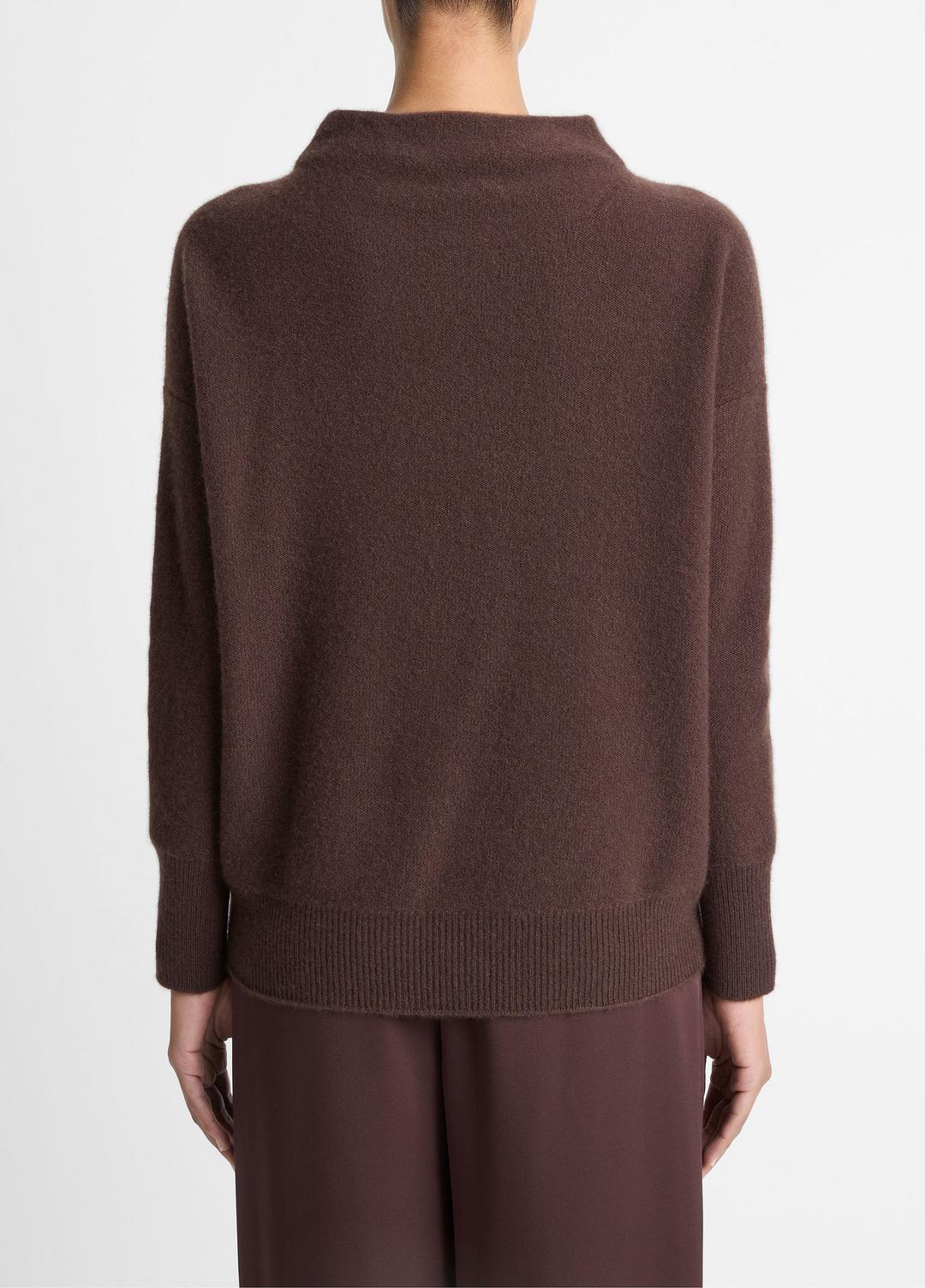 Plush Cashmere Funnel-Neck Sweater in Turtleneck | VINCE Women