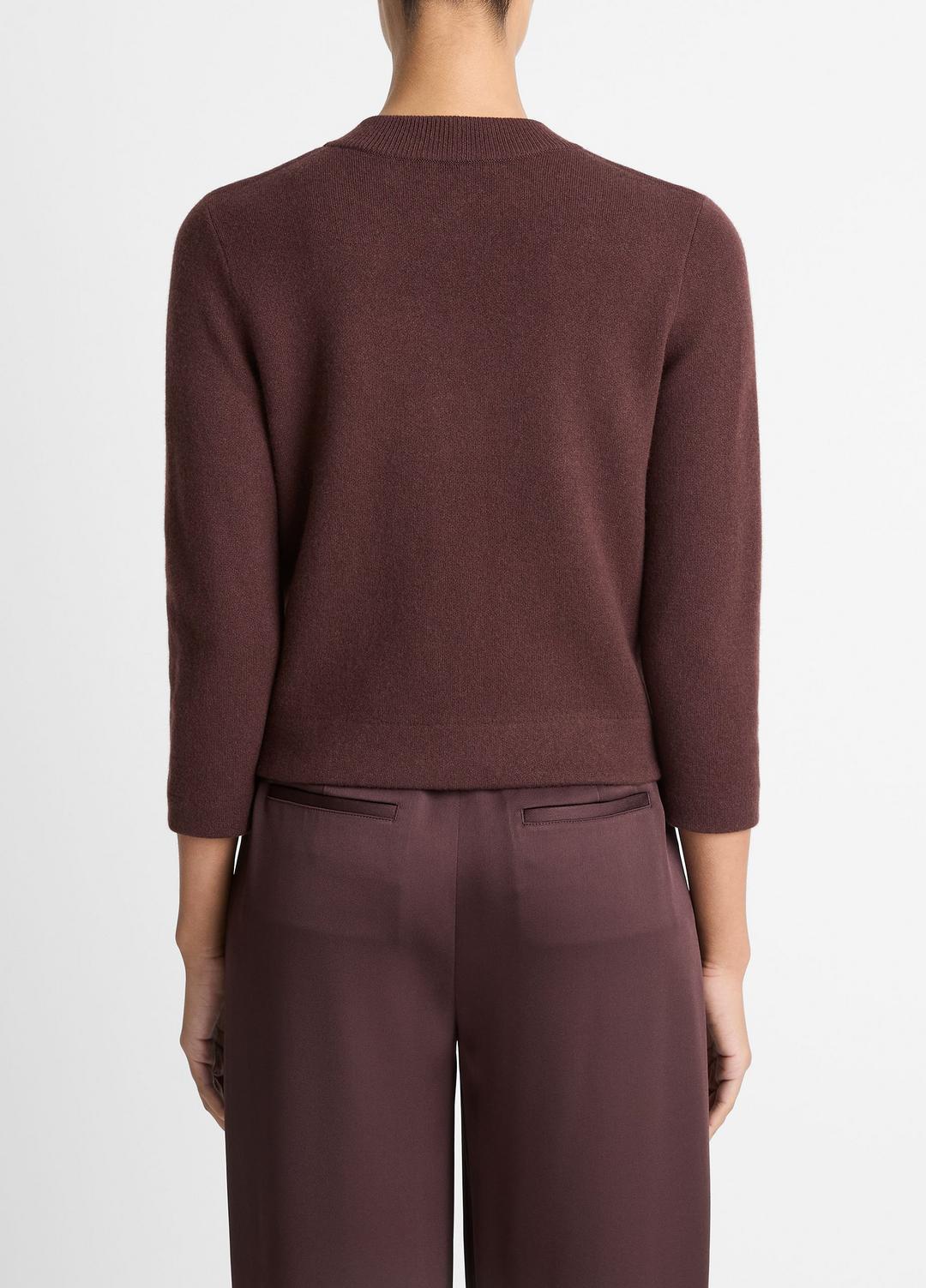 Wool-Blend Shrunken Snap Cardigan in Cardigans | VINCE Women