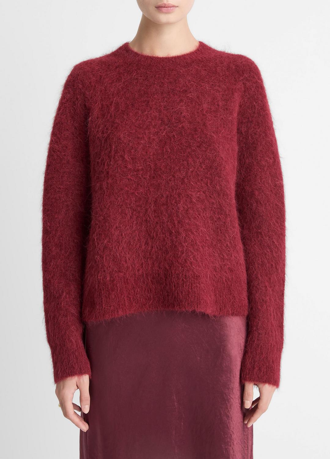 Brushed Alpaca-Blend Crew Neck Sweater in Crew Neck | VINCE Women