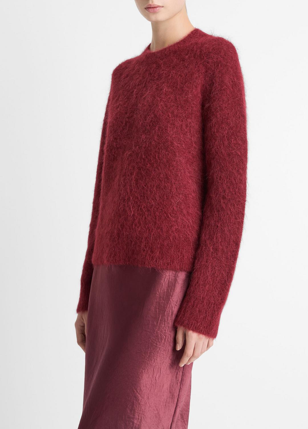 Brushed Alpaca-Blend Crew Neck Sweater in Crew Neck | VINCE Women
