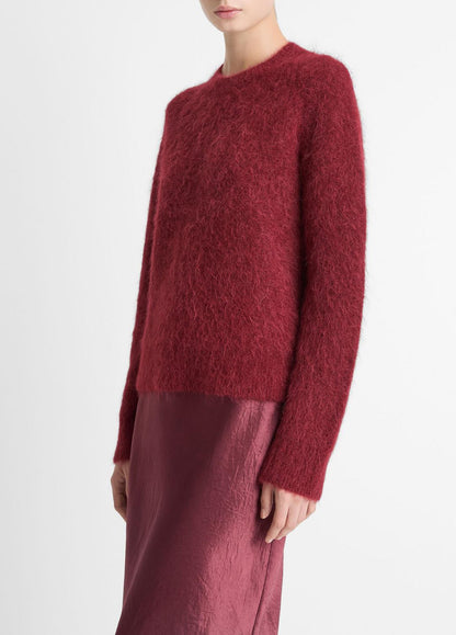 Brushed Alpaca-Blend Crew Neck Sweater in Crew Neck | VINCE Women
