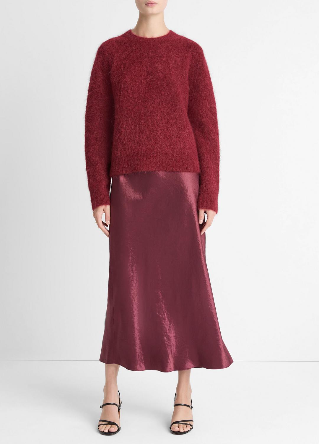 Brushed Alpaca-Blend Crew Neck Sweater in Crew Neck | VINCE Women