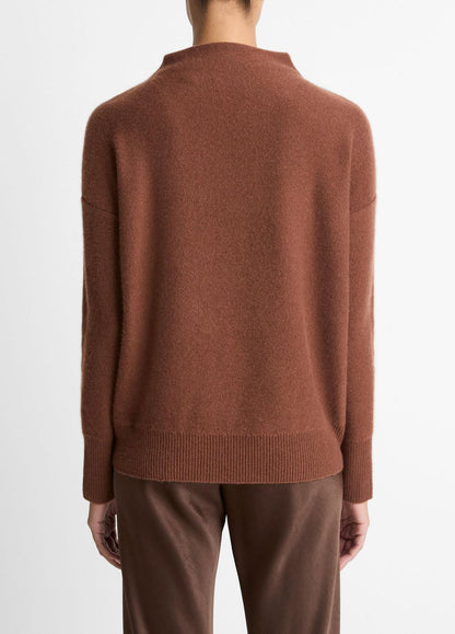 Plush Cashmere Funnel-Neck Sweater in Turtleneck | VINCE Women